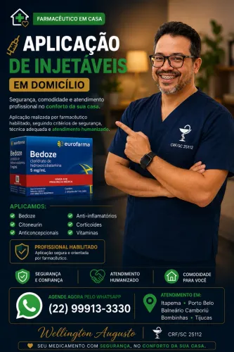 Aplicação de Injetáveis em Domicílio | Farmacêutico