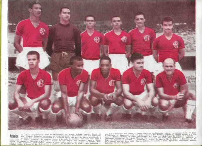 Pôster do América e Olaria - Anuário do Esporte Ilustrado 1952 -Original
