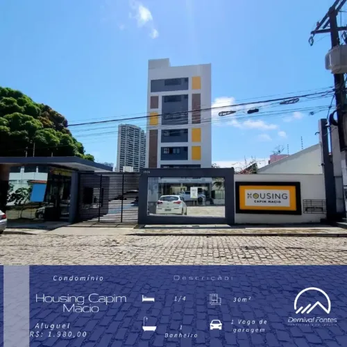 STUDIO PARA LOCAÇÃO NO HOUSING CAPIM MACIO