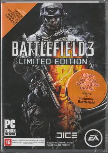 Jogo - Battlefield 3 - Limited Edition NOVO - LACRADO - PARA PC-DVD