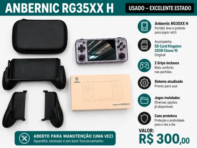 Videogame portátil Anbernic RG35XXH (leiam a descrição)