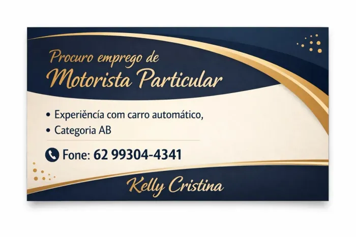 Motorista particular doméstico 