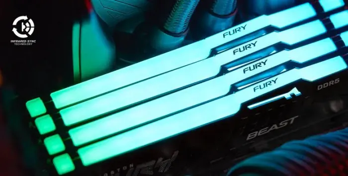 MEMÓRIA RAM 16GB 6000MHZ DDR5 FURY COM RGB