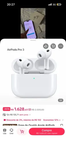 Fone air pods pro 3