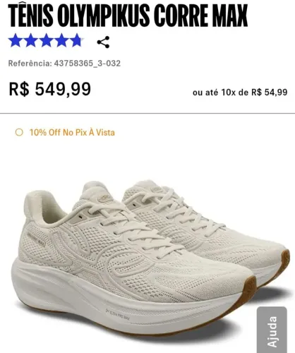 Vendo tênis olympikus corre Max novo