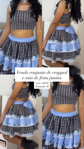 Conjunto/ vestido de quadrilha/festa junina/ festa junina