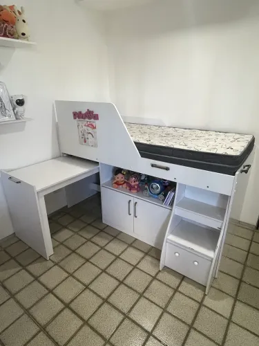 Cama infantil/juvenil multifuncional + Colchão solteiro D33