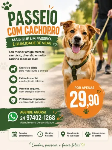 Passeio com seu cachorro 