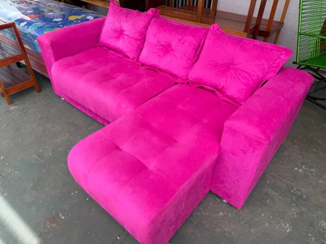 Sofá novo chase rosa
