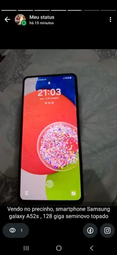 Celular A52S smartphone Samsung em bom estado