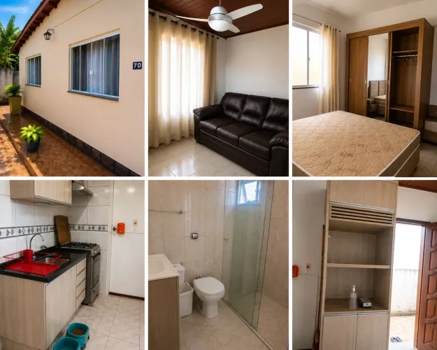 ALUGA-SE CASA SEMI-MOBILIADA - COSTEIRA DO PIRAJUBAÉ