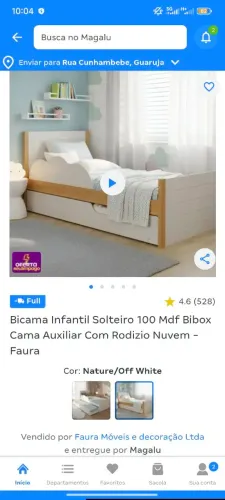 Bi cama até 100kg não entrego