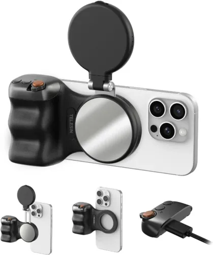 Kit Telesin Fun Shot Magnetic Grip 2 + C03 Magnetic Selfie Ring Light (NOVOS)