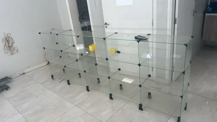 Balcão nicho de vidro