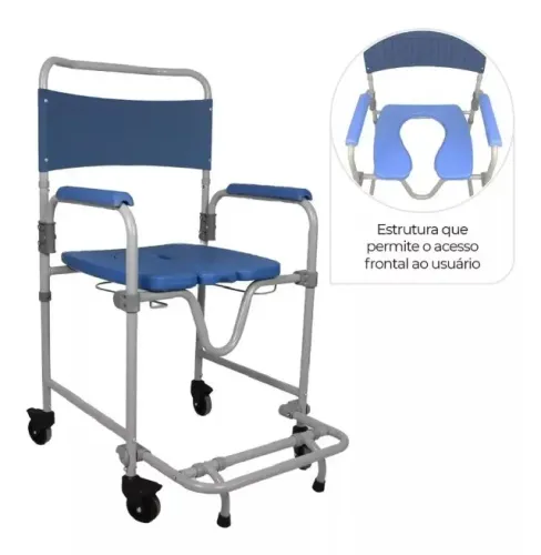 Cadeira de Banho Dobrável e Desmontável até 150 Kg D45 Dellamed