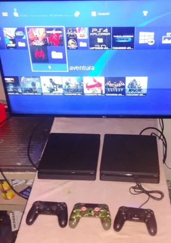 Ps4 2tb c/20 jogos,2 controles destravado