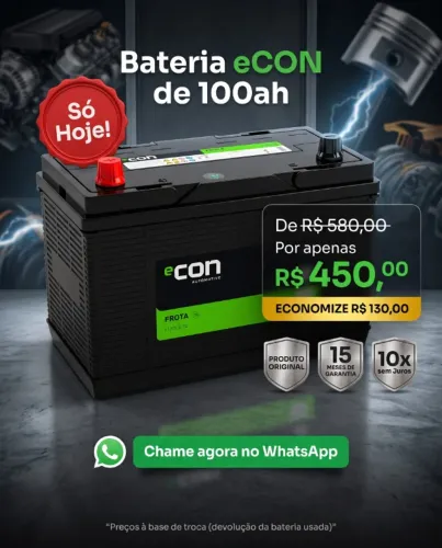Bateria eCON de 100ah, 15 meses de garantia.