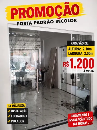 Porta incolor 210x200 promoção