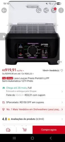 Lava louça portátil 