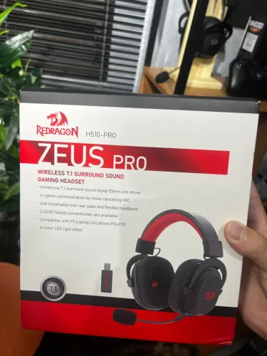Headset gamer PS5 PC Xbox Zeus Pro 7.1 surround