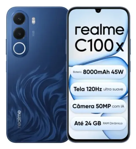 Celular Realme C100x 4/256GB NFC 8000mAh Lacrado