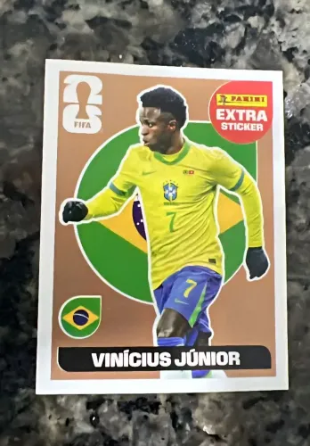 Álbum completo copa 2026 com rodas as figurinhas colada + figurinha legend vini JR