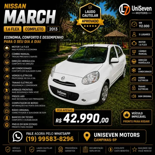 Nissan March Rio2016 1.6 Flex Fuel 5P 2013
