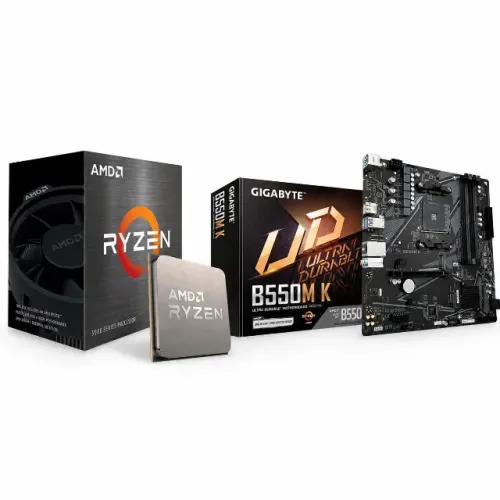 Kit Upgrade Processador AMD Ryzen 7 5700 + Placa Mãe Gigabyte B550M K
