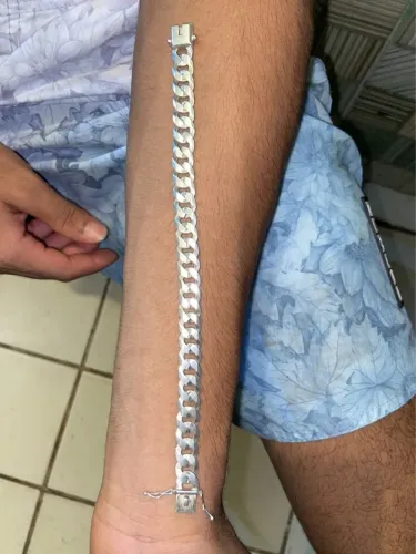 Pulseira de Prata Escama de Peixe