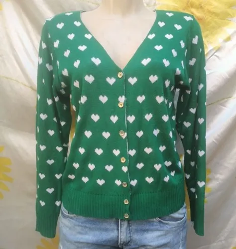 Casaquinho/Cardigan lã acrílico tam m
