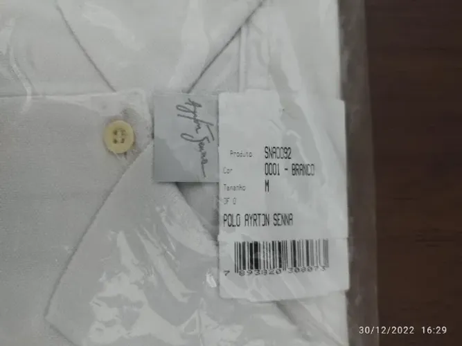 camisa Ayrton Senna branca M