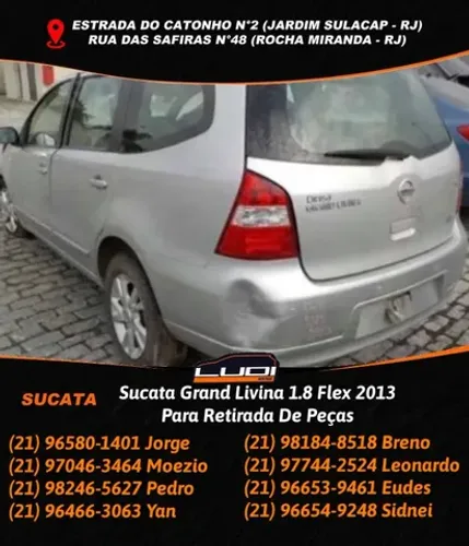Sucata Grand Livina 1.8 Flex 2013 Para Retirada De Peças