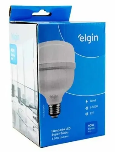 Lâmpada Led Super Bulbo 40W Bivolt 6500K Elgin