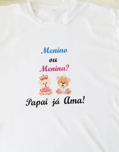 Camiseta para Maternidade ou Chá Revelação
