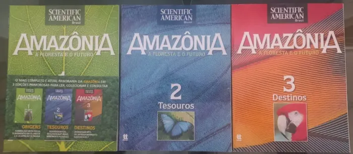 Coleção Amazônia - A Floresta e o Futuro - 3 Volumes - em excelente estado de conservação