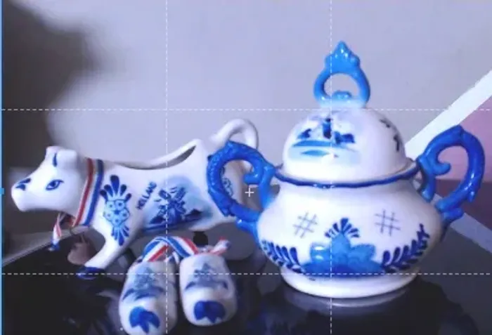 Conjunto miniatura louça holandesa - decoração - antiguidade