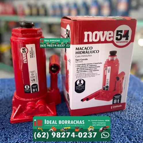 Macaco hidraulico garrafa 8 toneladas - Nove54