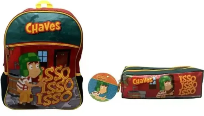 Kit Chaves Mochila G Costas + Estojo Duplo