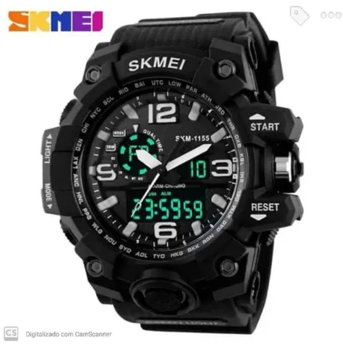 Relógio Digital e Analógico Skmei a prova d'água com LED militar