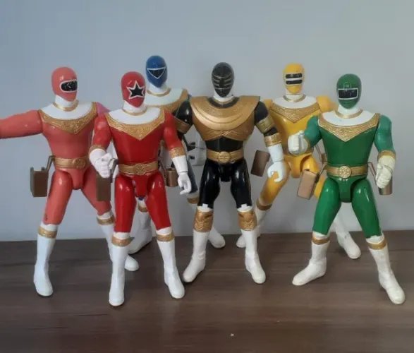 Lote De 6 Bonecos Power Rangers Zeo Bandai, 1995