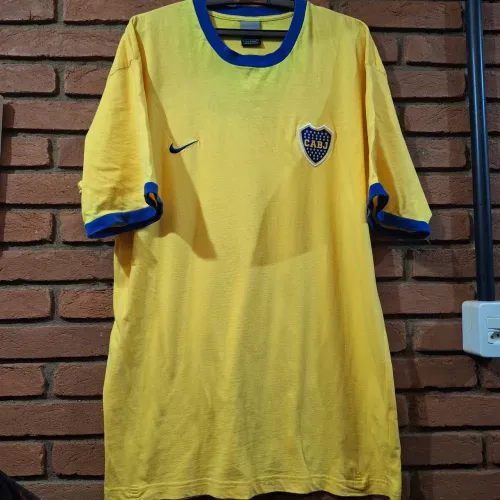 Camisa Boca Juniors Argentina nike anos 2000 gola manchada