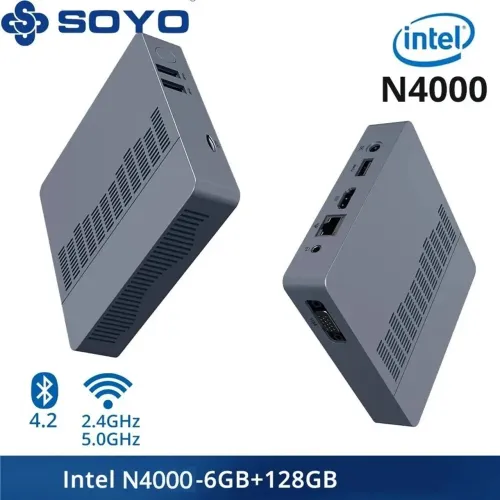Mini computador n4000 6gb de ram , 128gb de memória interna 