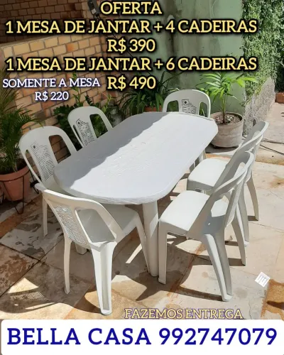 CADEIRAS DE JANTAR (PLASTICO) GG BB ENTREGO HOJE