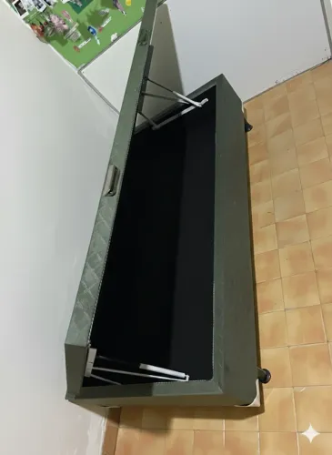 Baú solteiro Verde Geométrico 