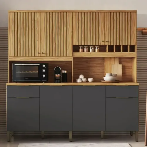 "Elegância e Funcionalidade: Cozinha Concord 8 Portas e 2 Gavetas em MDF Premium"