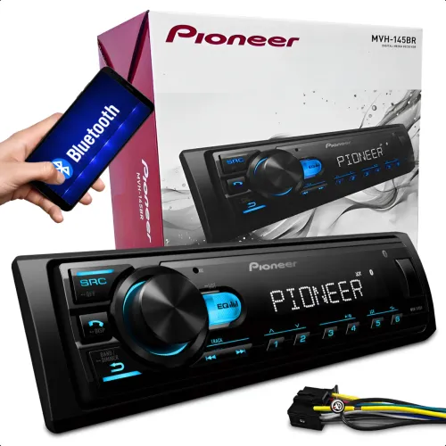 Som Automotivo Pioneer Mvh-145br Bluetooth Usb 1 Unid