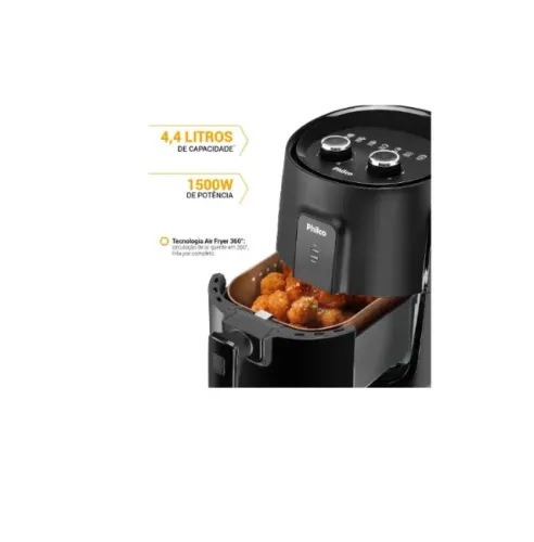 Fritadeira Elétrica sem óleo/Air Fryer Philco - PFR15PG Preto 4,3L com Timer