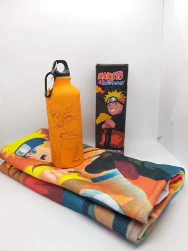 Garrafinha do Naruto + Toalha do Naruto