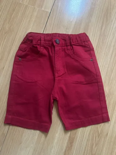 Bermuda Infantil Vermelho TAM 2
