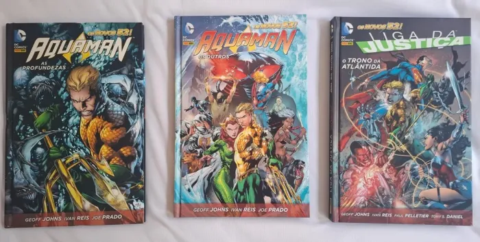 ? Kit HQs DC Comics - Aquaman + Liga da Justiça (Os Novos 52!) ?